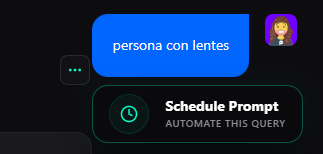 Menú de programación desde Chat